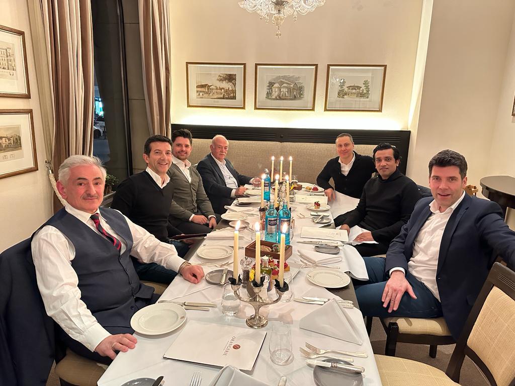 Business dinner with partners